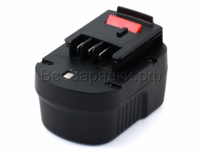 АКБ для Black & Decker BDG, BDGL, CD, CDC, HPD, KC, PS, XTC (A12, A1712, FS120B), 12V, 3.0Ah, Ni-MH