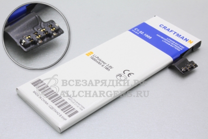 АКБ для Apple iPhone 5 (616-0611, 616-0612, 616-0613), 1600mAh, Craftmann