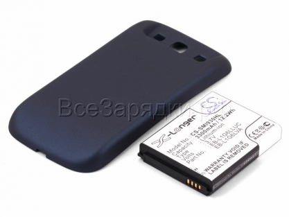 АКБ для Samsung GT-i9300 (Galaxy S III), GT-i9308 (EB-L1G6LLU), 3300mAh, темно-синий, CS (Pitatel)