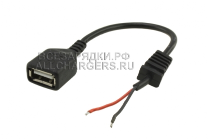 Кабель с разъемом USB-A (f), на корпус, для адаптера (блока) питания, oem