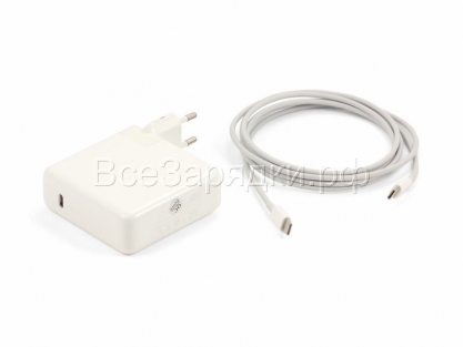 Адаптер питания сетевой PD 61W, USB Type-C, для ноутбука Apple MacBook (A1718), oem