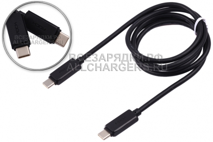 Кабель USB-C (USB 3.1 Type C) - USB-C (USB 3.1 Type C), до 3A, 1.0m, черный, oem