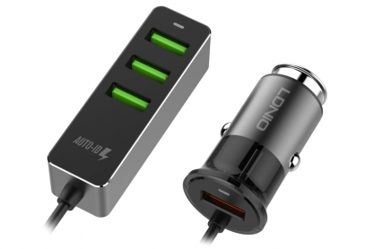 АЗУ с USB выходом, 5.0V, 3.00A, 35W, 4x USB, Quick Charge 3.0, LDNIO