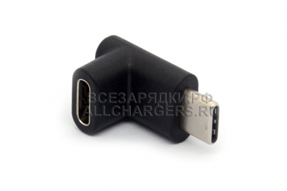 Переходник USB Type C (f) - USB Type C) (m), угловой, верхний и нижний угол, адаптер, oem