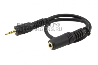 Переходник Jack 3.5mm 4pole (f) - Jack 2.5mm 4pole (m), кабель, прямой, oem