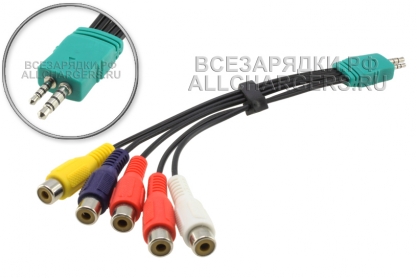 Кабель мультимедийный, Jack 2.5mm, Jack 3.5mm - 5x RCA female, для TV Samsung, oem