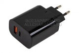 СЗУ с USB выходом, 5.0V, 3.00A, 1x USB-A, 1x USB-C, QC 3.0, PD, черный, oem