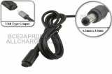 Переходник (конвертер) USB Type-C (PD) - 15V, 6.3x3.0, для Toshiba, oem