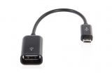Переходник OTG, micro-USB - USB-A (f), гибкий, oem