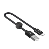 Кабель USB - Lightning, 0.2m (короткий), черный, oem