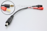 Переходник для ЗУ, клемма 6.3mm (m) - 5.5x2.1, для зарядки детского мотоцикла, квадроцикла, oem