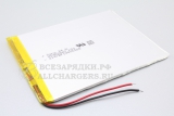 АКБ универсальная (под пайку), 102x83x3.0, 3.7V, 3000mAh, oem