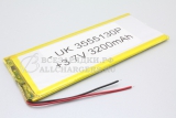 АКБ универсальная (под пайку), 132x55x3.5, 3.7V, 3200mAh, oem