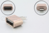 Переходник OTG, USB - micro-USB, адаптер, короткий, oem