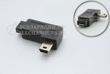 Переходник micro-USB (f) - mini-USB (m), угловой, правый угол (right angle), адаптер, oem