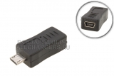 Переходник mini-USB (f) - micro-USB (m), прямой, адаптер, oem