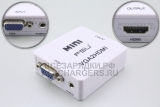 Переходник (конвертер) VGA - HDMI, с аудио поддержкой, oem
