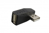 Переходник USB-A (f) - USB-A (m), угловой, правый угол (right angle), адаптер, USB 2.0, oem