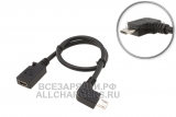 Переходник mini-USB (f) - micro-USB (m), угловой, левый угол (left angle), кабель, oem