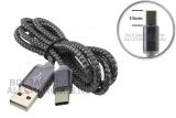 Кабель USB - USB-C (USB 3.1 Type C), 1m, удлиненный штекер (10mm), oem
