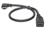 Переходник mini-USB (f) - mini-USB (m), угловой, левый угол (left angle), кабель, oem