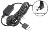 Переходник (конвертер) USB 5V - 12V, 3.5x1.35, для подключения устройств к USB, oem