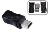 Разъем mini-USB 5pin, штекер (m), на кабель, под пайку, прямой, oem
