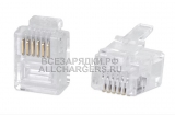 Штекер RJ11, RJ12, 6P6C, для монтажа, oem