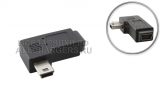 Переходник mini-USB (f) - mini-USB (m), угловой, левый угол (left angle), адаптер, oem