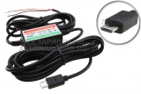 АЗУ с micro-USB выходом, 5.0V, 2.00A, для видеорегистратора, GPS и др., для скрытой проводки